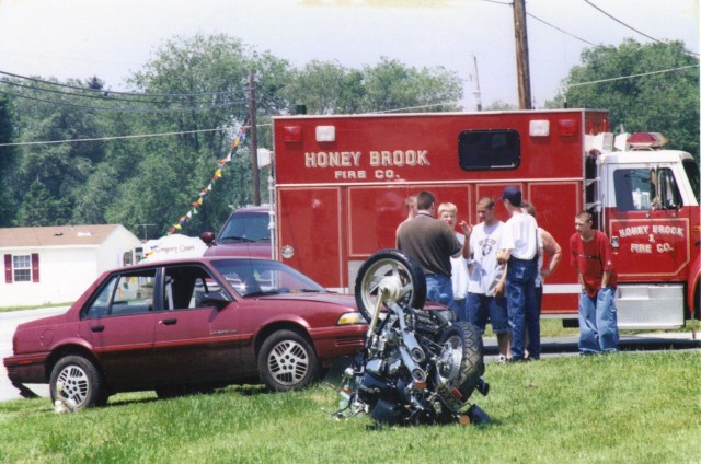 Motorcycle Accident route 322 in front of Gregory Court