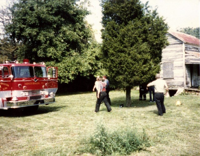 Controlled burn of a house on Reservior Road