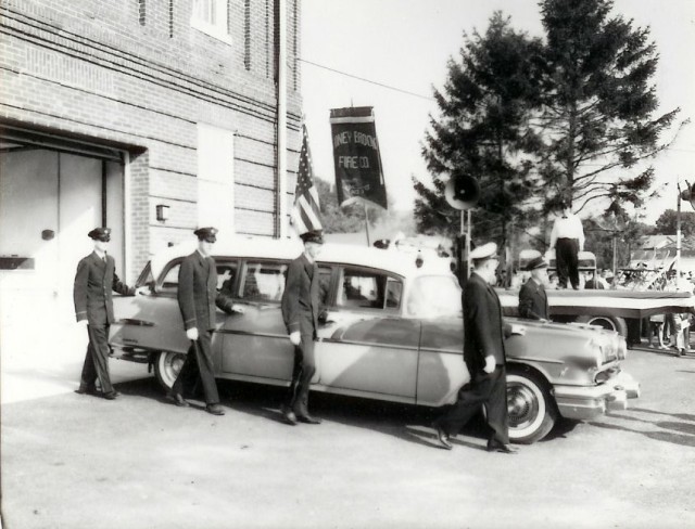 The 1956 Pontiac/Acme Ambulance being housed by the Washington Hose Co. #1 of Coatesville.