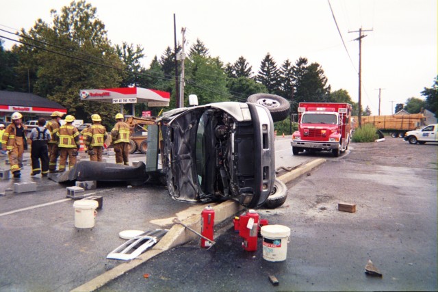 MVA in front of the HB Twp Turkey Hill