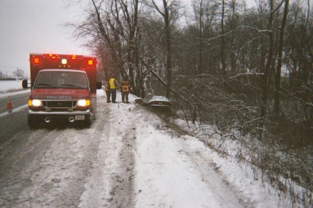 Snowy day MVA  Rt. 322 west