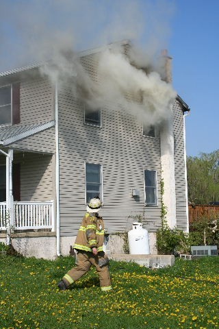 Bruce Harlan at the Wawasson Drive house fire