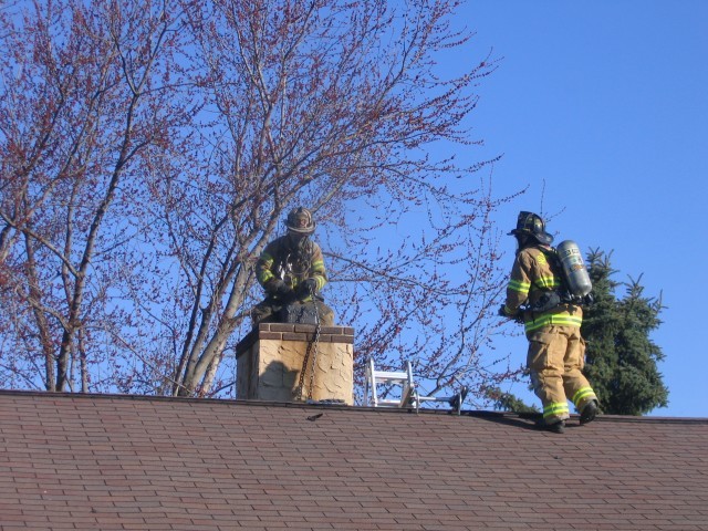 Easter morning 2008 chimney fire